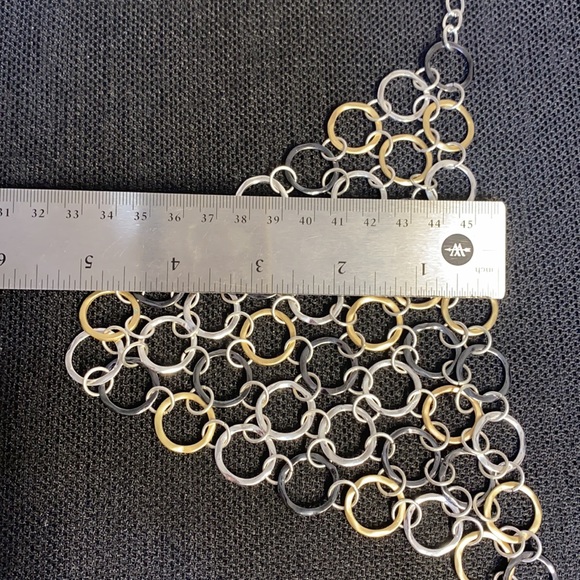 Tri-coloured circle necklace - Picture 6 of 6